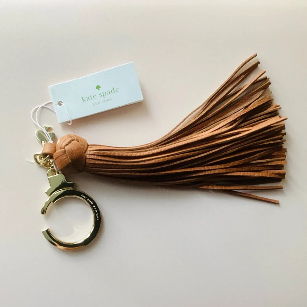 Kate Spade Brown Key & Card Holder Tassel - Picture 2 of 6